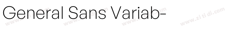 General Sans Variab字体转换